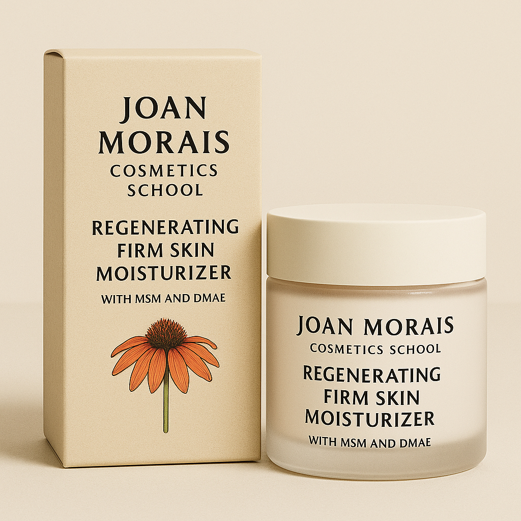 Regenerating Firm Skin Moisturizer with MSM and DMAE formulation joan morais cosmetics school