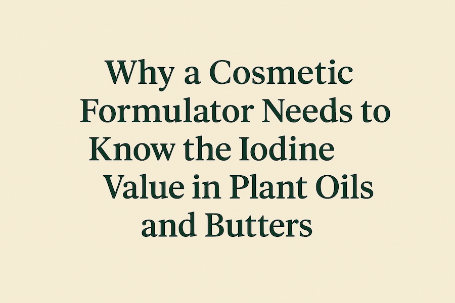 Iodine Value in Plant Oils and Butters Joan Morais Cosmetics School