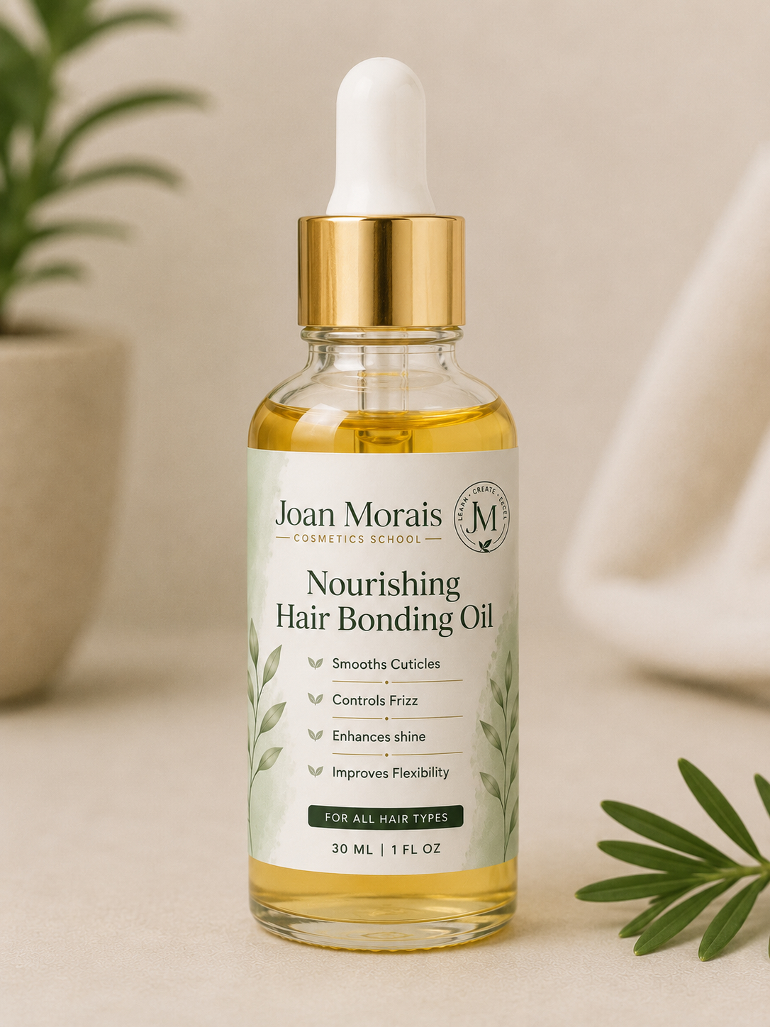 Nourishing Hair Bonding Oil Joan Morais Cosmetics School
