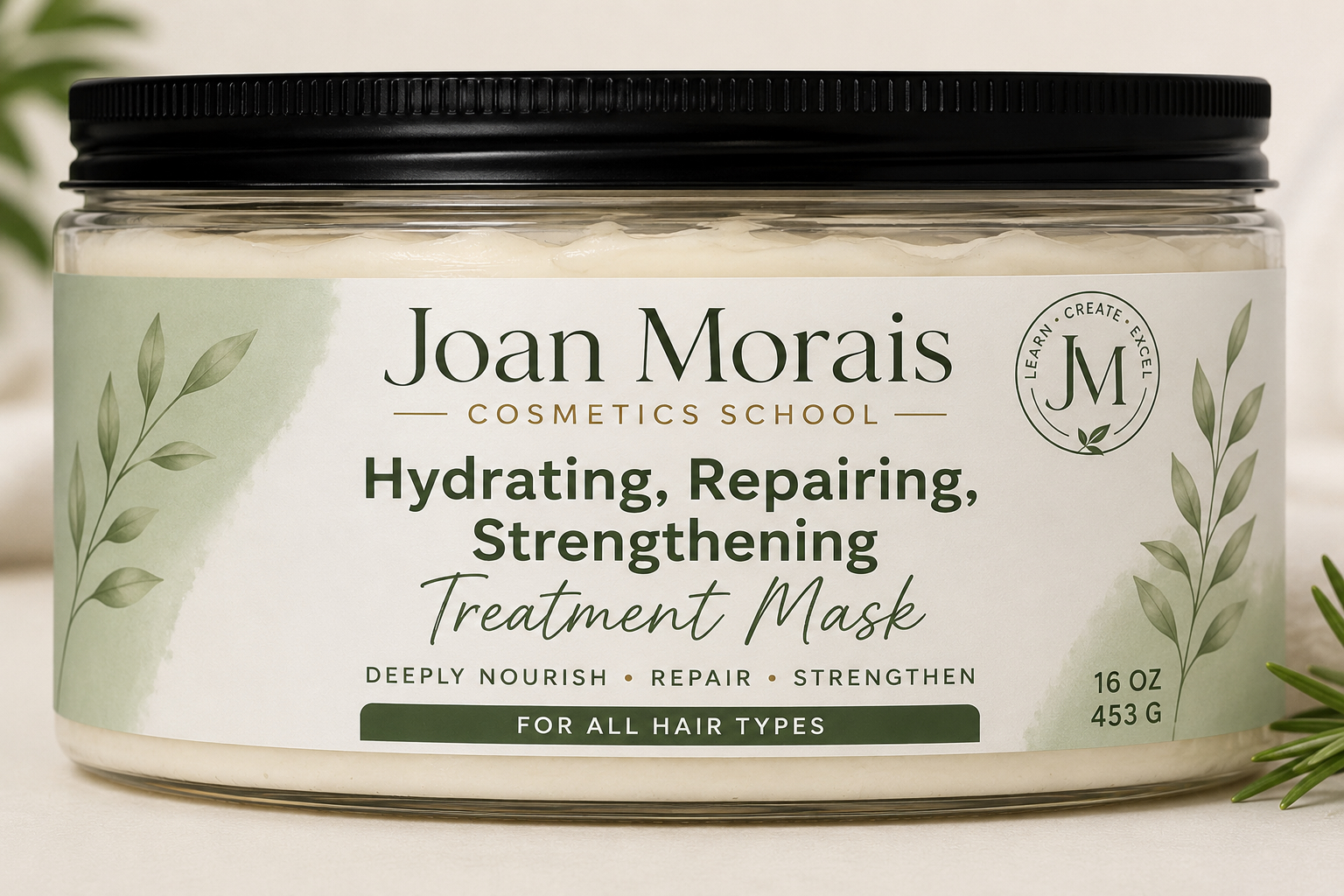 Hydrating, Repairing, Strengthening Hair Mask Joan Morais Cosmetics School